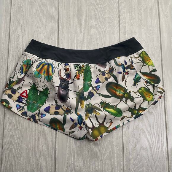 Reebok CrossFit Women’s Beetle Insect Print Knit Workout Delta Shorts Size Large - Picture 3 of 15